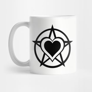 Black Pagan Heart Cheeky Witch® Mug